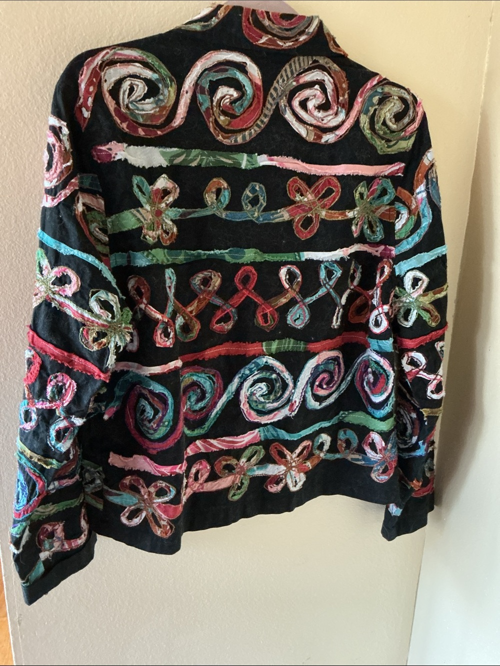 Black Multicolor Swirl Jacket - Picture 4 of 4
